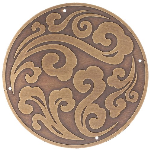 Metal carved decor applique - metal,