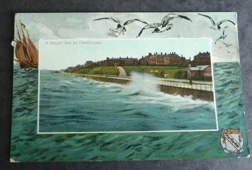 Rough sea cleethorpes - a,