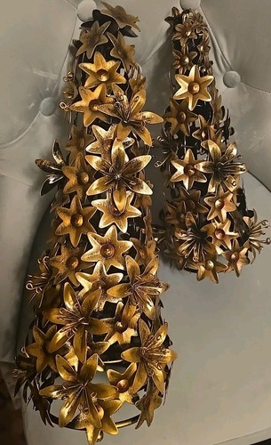 Brass flower trees - trees, christmas