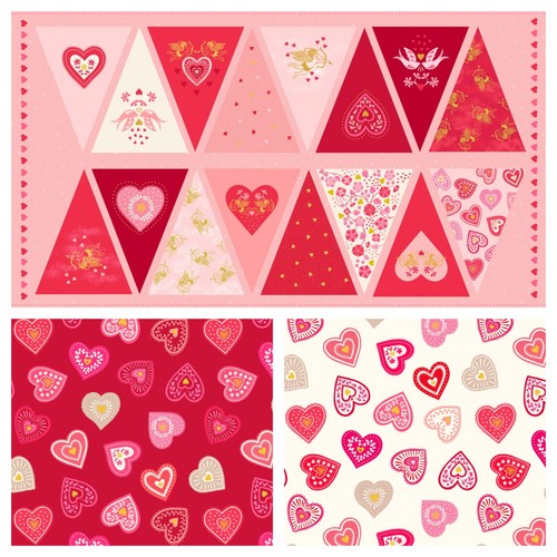 Valentine fabric lewis - valentine's, fabric: