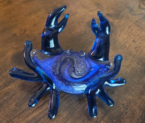 Cobalt blue blown glass - blown,