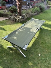 Reyes Industries Inc US Army Military Cot Folding Metal Frame Bed Olive Green