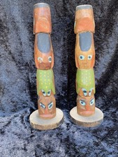 Vintage Wooden Totem Pole
