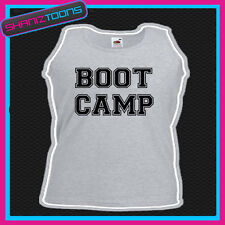 BOOT CAMP TRAINING FITNESS GYM  SLOGAN VEST TOP