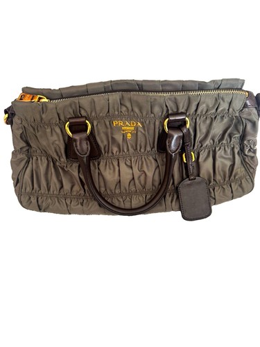 Prada gathered nylon shoulder - prada,