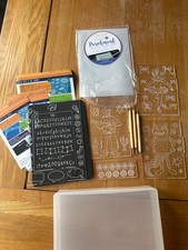 Groovi parchment craft Clarity stamps bundle plates embossing tools mat