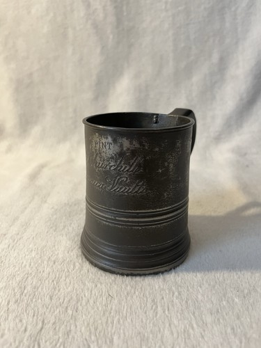 Antique english pewter pint - english,