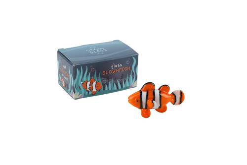 Artisan glass clownfish - glass,