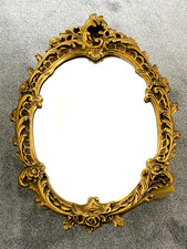 Large Vintage Ornate Oval Wall
