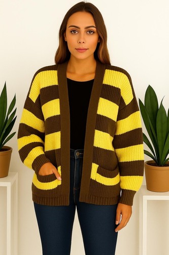 Women chunky knitted stripe - women,