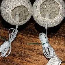 2 x Lace Ball Globe Lamp Table