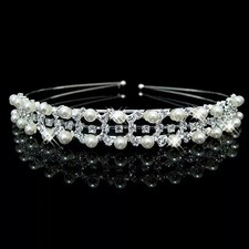 Silver Bridal Tiara Diamante