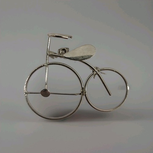 Penny farthing bicycle brooch - farthing,