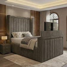 Winged Panel TV Bed Frame in