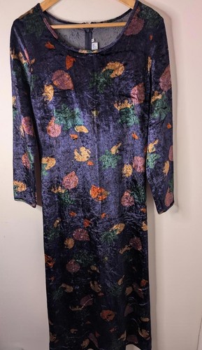 Vintage floral velvet dress - vintage,