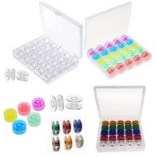 25 Bobbins + Clear Storage Box