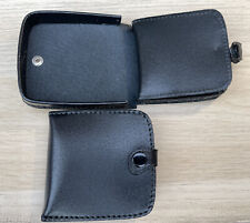 Unisex Black Leather Coin Tray Purse wallet 9 x 9 cm