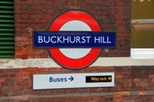 PHOTO  BUCKHURST HILL UNDERGROUND STATION SIGN