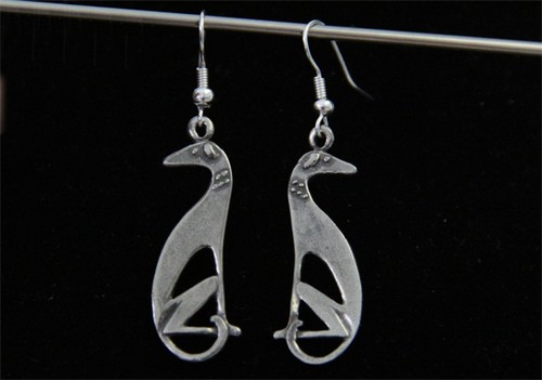 Greyhound earrings whippet - greyhound,
