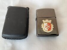 Malta/Gozo Flip Top Petrol Pocket Cigarette Lighter. Maker Unknown. Untested