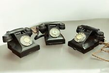 3 Bakelite 1950's Telephone In