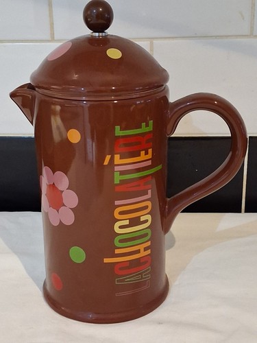 Chocolatiere ceramic pot - ceramic,