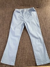 Cotton Traders Ladies Light Blue Stretch Pull-On Trousers UK 14 / EU 42
