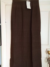PURE RAW SILK brown skirt 29"