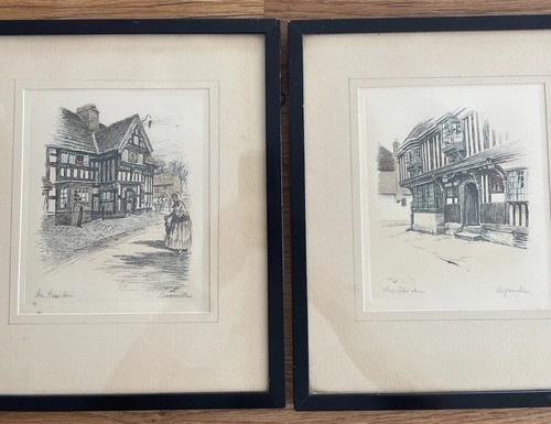 Pair framed cecil aldin - pair,