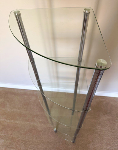 Tier clear glass triangle - clear,