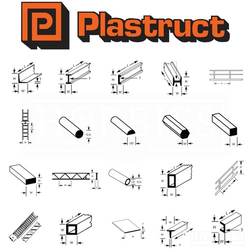 Plastruct styrene strip - plastruct,