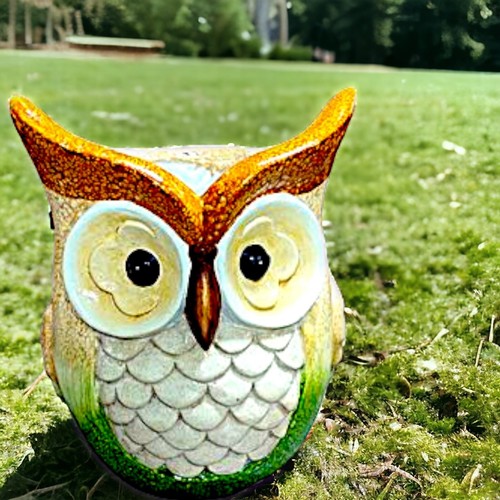 Decorative owl garden planter - garden,