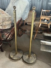 Antique 2pcs Gold Barrier Queue Posts 