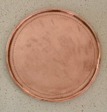 The Birmingham Guild Ltd : copper plate / charger 45cm : Arts and Crafts design
