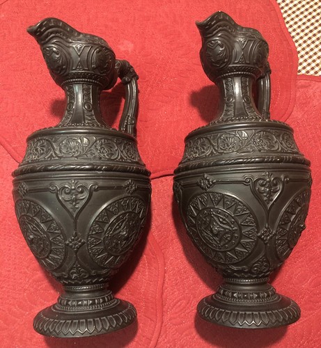 Ewer pitcher pair - pair, black
