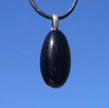 Jet Free Form Stone Pendant