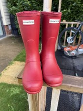 HUNTER ORIGINAL SHORT WELLINGTON BOOTS Red Sizes 4 