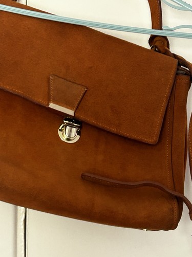 Zara tan brown suede shoulder - zara,