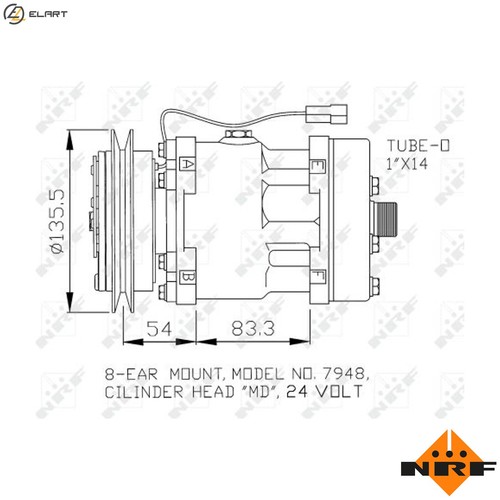 Compressor air conditioning - air,