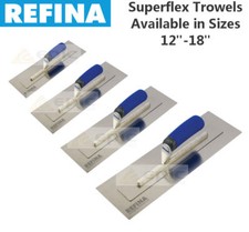 REFINA Superflex Stainless Plasterers Plastering Finishing Trowel Sizes 12"-18"
