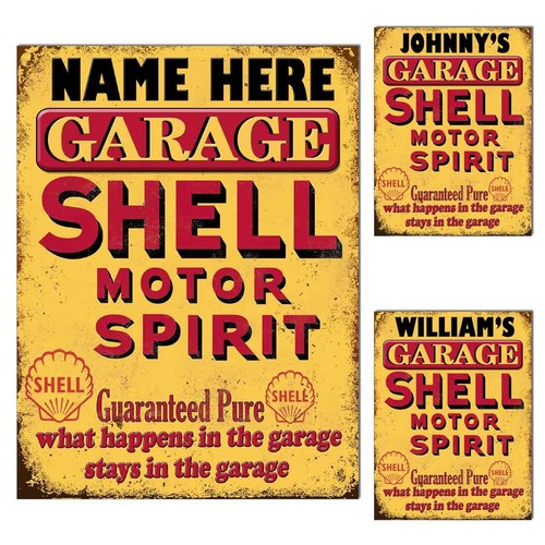 Personalised garage metal tin - garage,