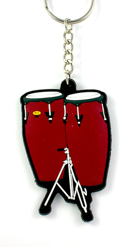 Congas keyring pvc music - congas,