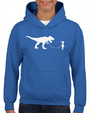 T-REX WALKIES KIDS HOODY HOODIE COOL DINOSAUR DESIGN FOR BOYS GIRLS FUNNY TOP