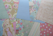 12x Dovecraft Couture du Jour scrapbook paper 12x12" - retro vintage fashion