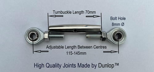 Lh thread rose joint - m8,