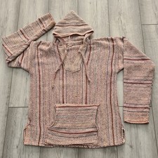 Mexican Hoodie Drug Rug Earthragz Baja Jerga Bohohippy Unisex Festival S 32-34in