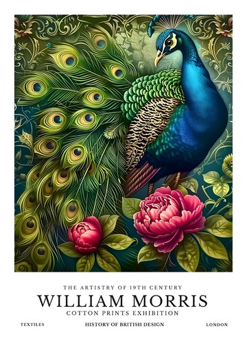 William morris size birds - a4,