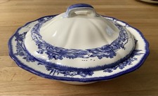 Royal Doulton Norfolk Blue & White Vegetable Dish with Lid D6294 Design