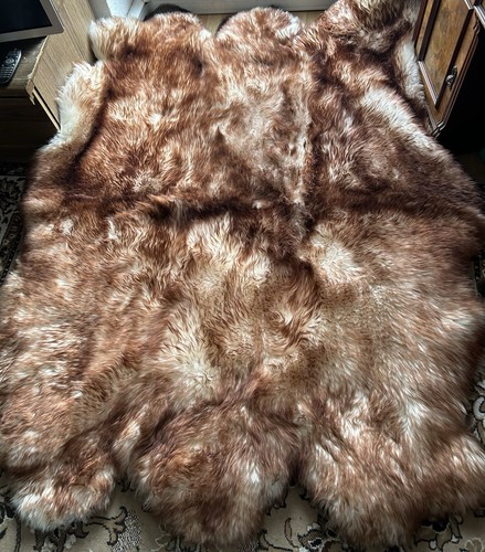 Sheepskin rug throw blanket - rug,