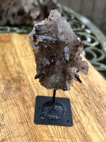 Smoky quartz cluster - smoky, top